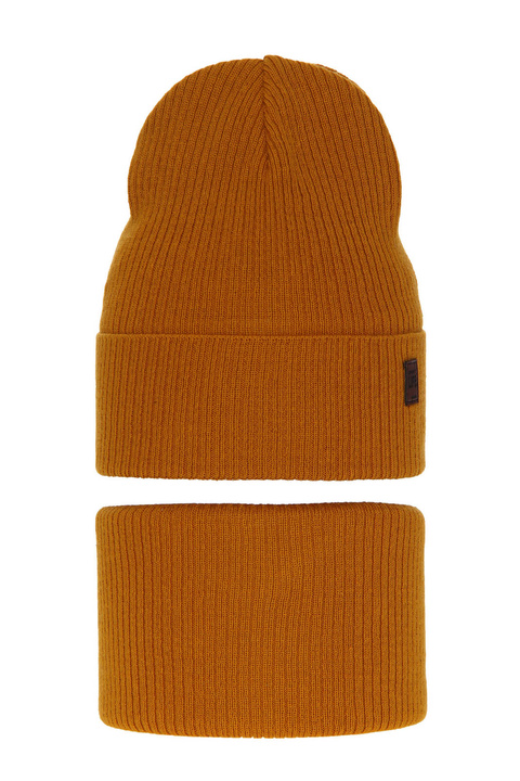 Осенне-весенний комплект для мальчика: шапочка и труба медовая Дракончик