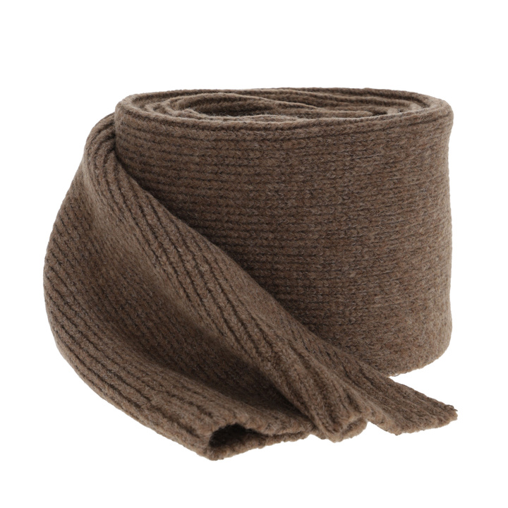 Женский зимний шарф, коричневый, с шерстью, Loretta