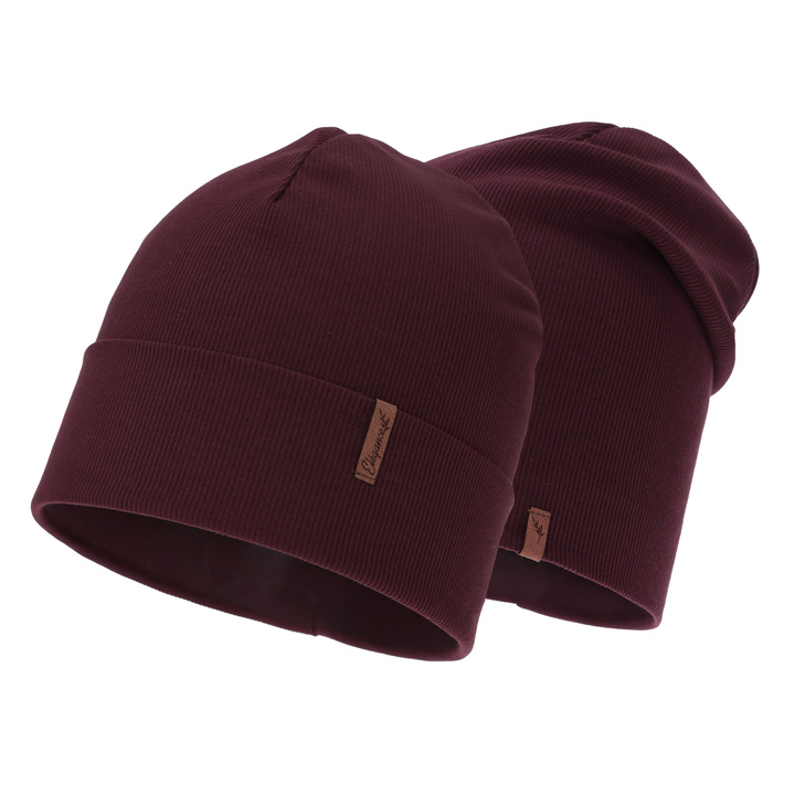 Женская весенняя/осенняя шапка, бордовая, хлопковая, Zenita