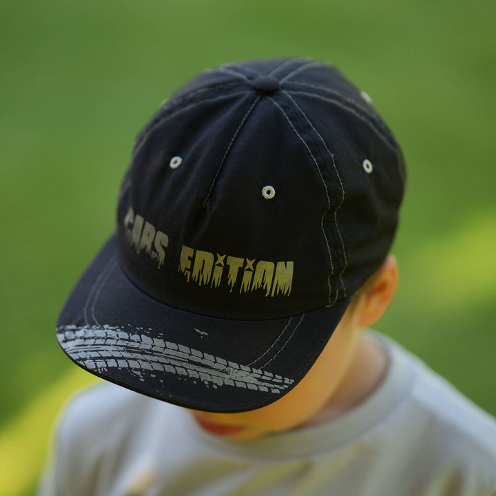 Бейсболка для мальчиков хлопковая черная Cars Edition