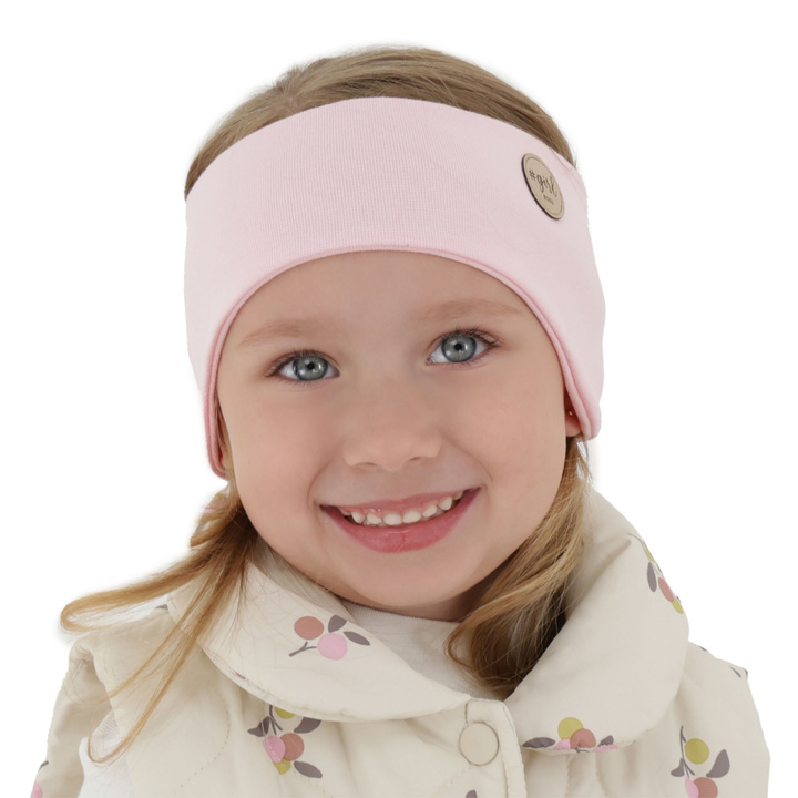 Весенняя/осенняя повязка для девочки, розовая Маранта