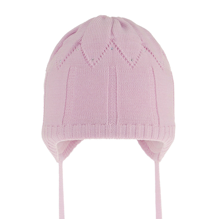 Осенне-весенняя шапочка для девочки фиолетовая Mercja