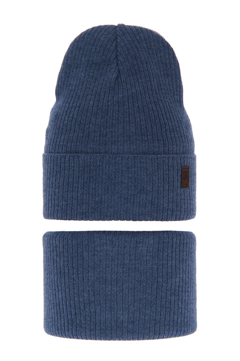 Осенне-весенний комплект для мальчика: шапочка и труба голубого дракона