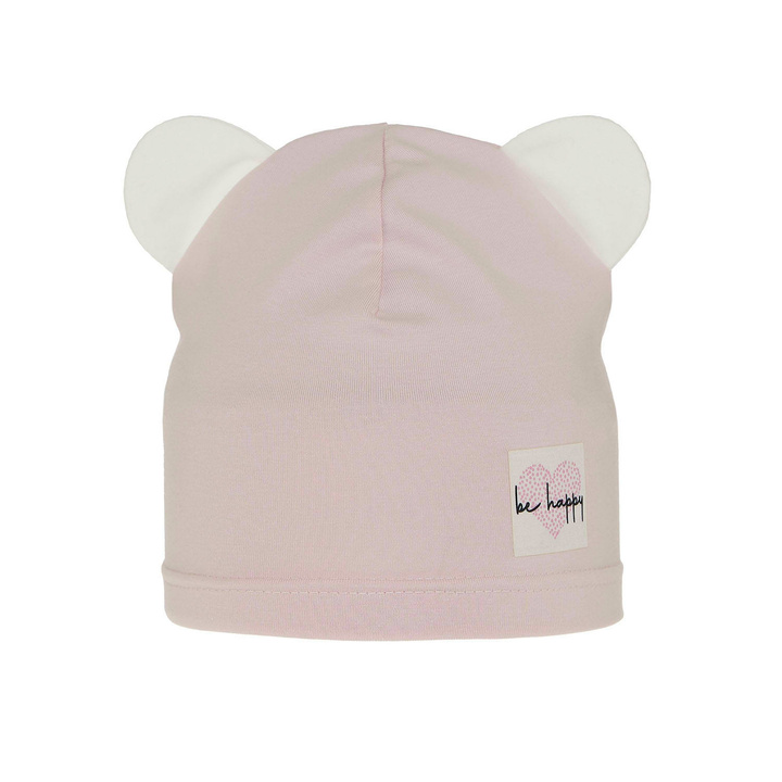 Осенняя/весенняя хлопковая шапочка для девочек розовая Йога