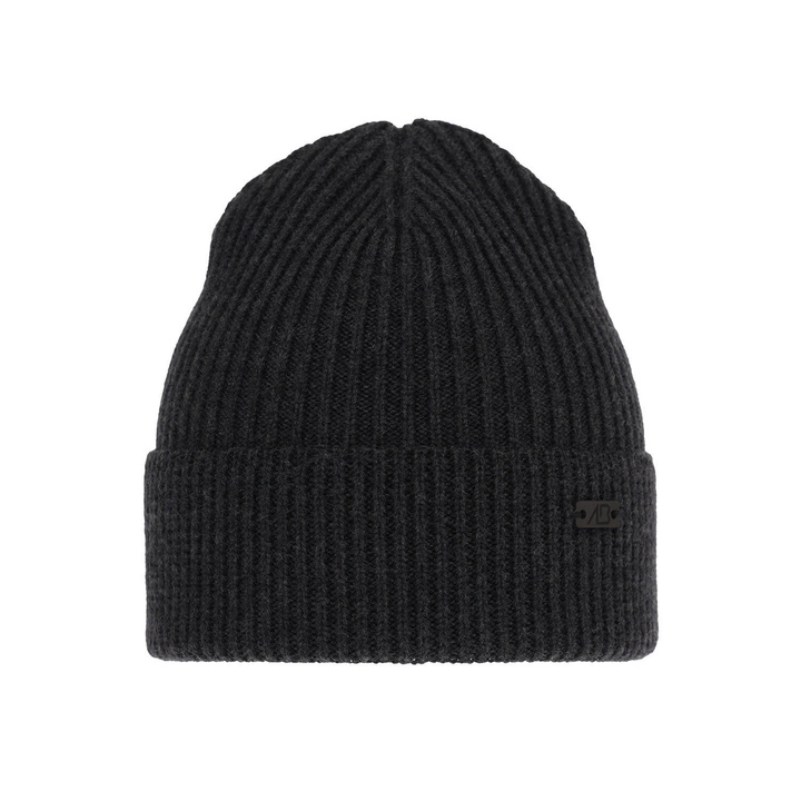 Мужская зимняя шапка из мериноса серого цвета 100% шерсть Owen