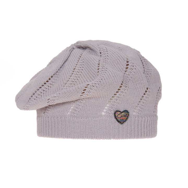 Осенне-весенний берет для девочек серый Hilda