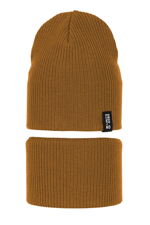 Детский комплект: колпак и дымоход осень/весна горчица Тунис