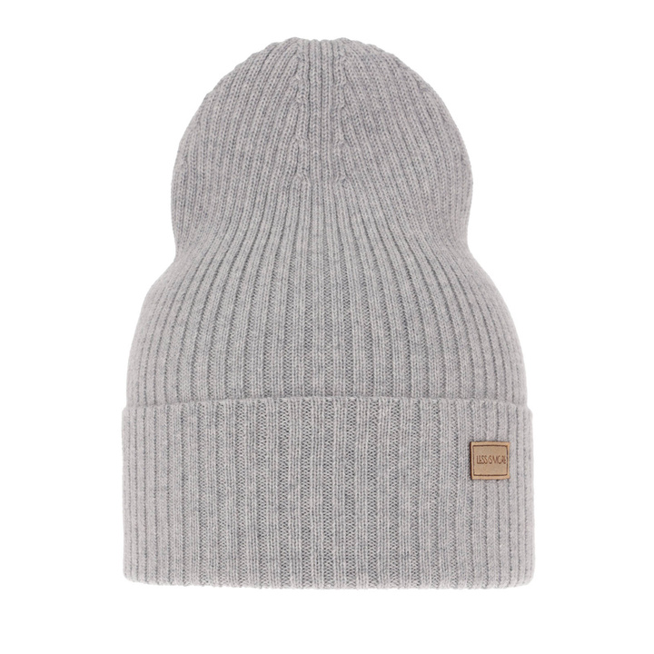 Женская весенне-зимняя серая шапка из 100% шерсти мериноса Sophie
