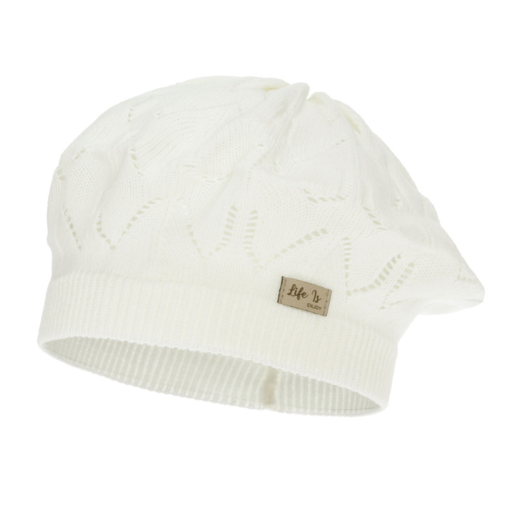 Берет для девочки осенний, весенний, кремовый, Liveria