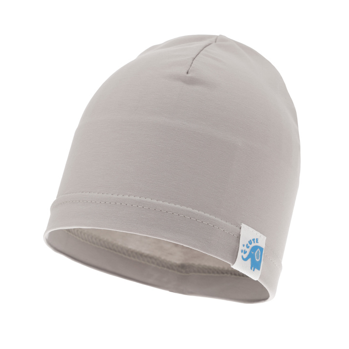 Хлопковая детская шапочка осень/весна бежевая Alek