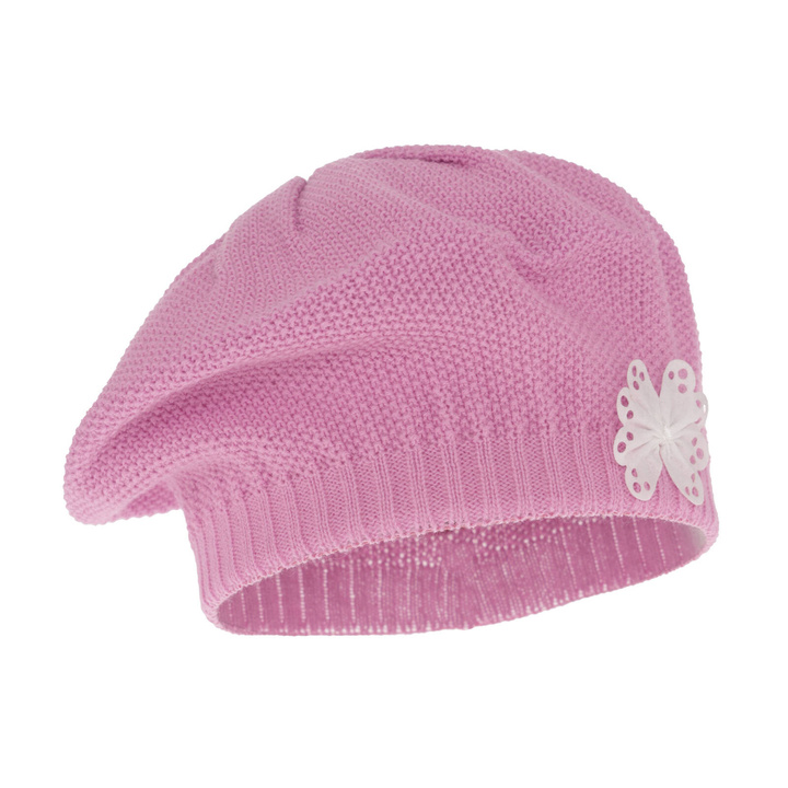 Осенне-весенний берет для девочек фиолетовый Costanza