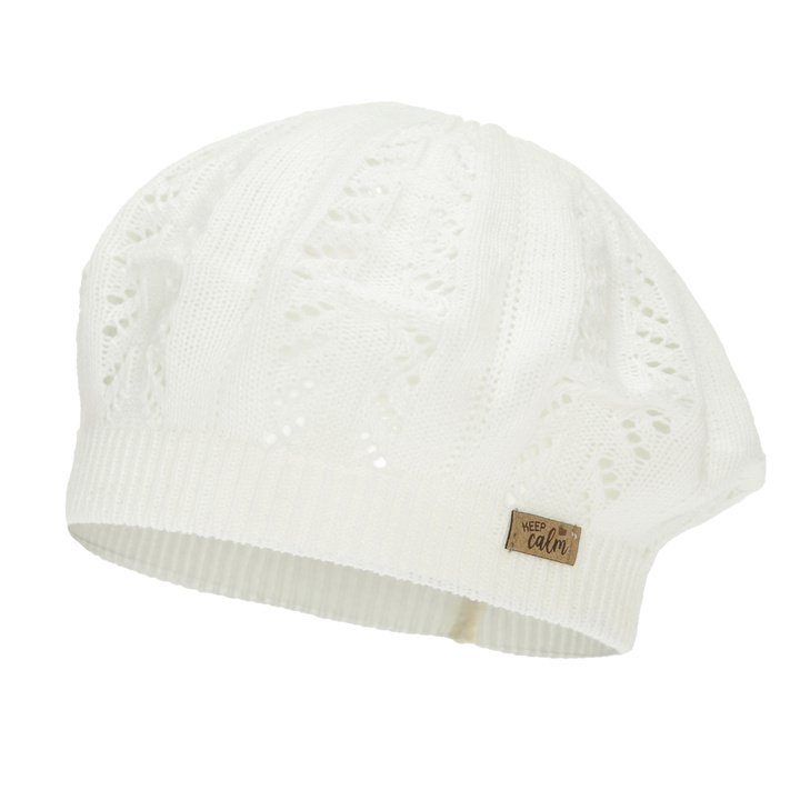 Берет для девочки осенний, весенний, кремовый, Kevira