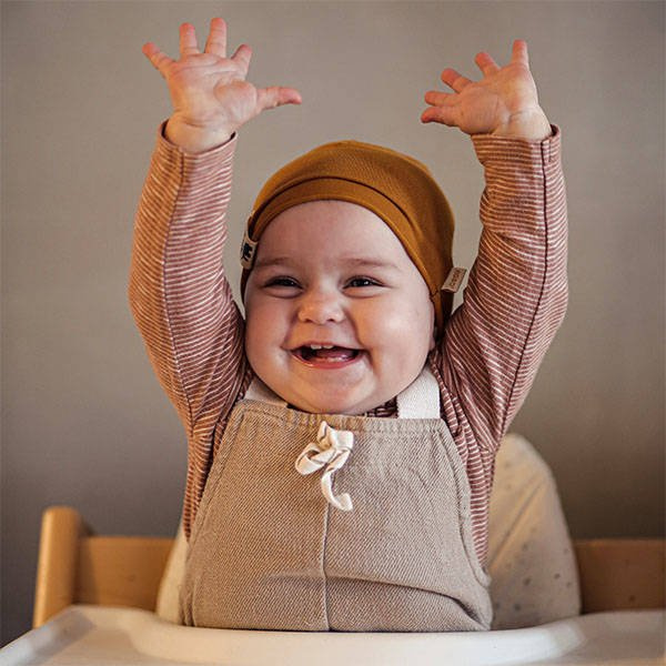 Хлопковая детская шапочка осень/весна мед Рафи