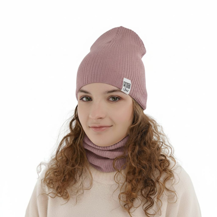 Осенне-весенний комплект для девочки: шапка и телогрейка Farinka