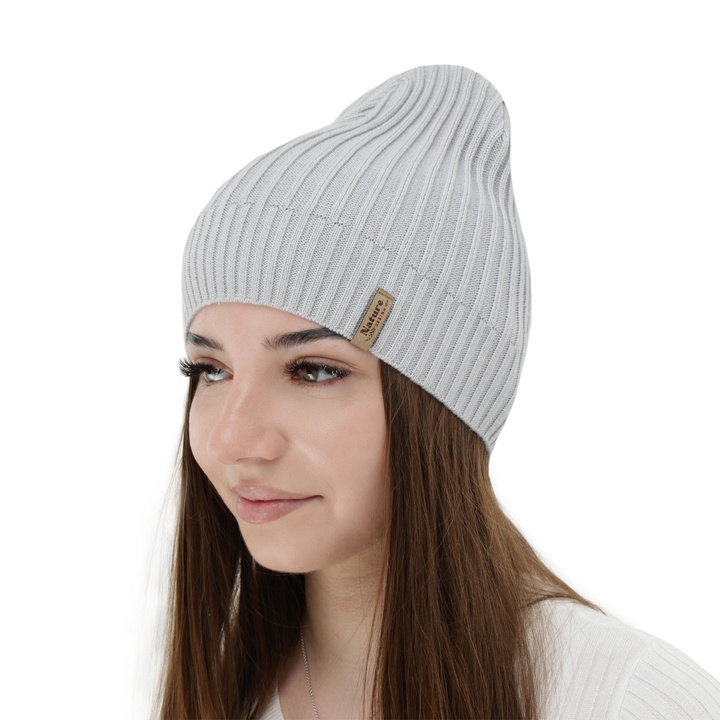 Женская весенняя/осенняя шапка, серая, Mirona