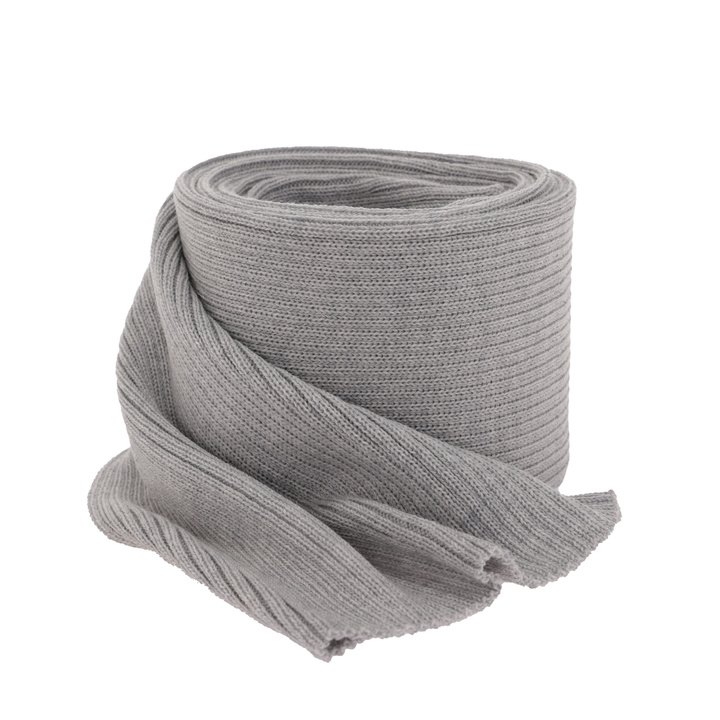 Женский зимний шарф серого цвета из 100% экстратонкой мериносовой шерсти Jessica