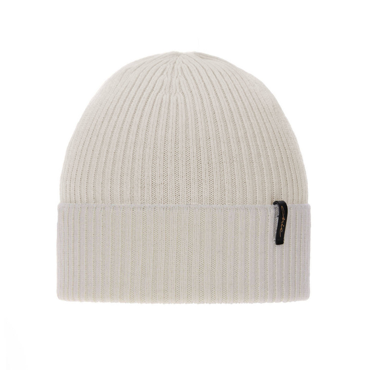 Женский кремовый зимний бини Megan 100% мериносовая шерсть