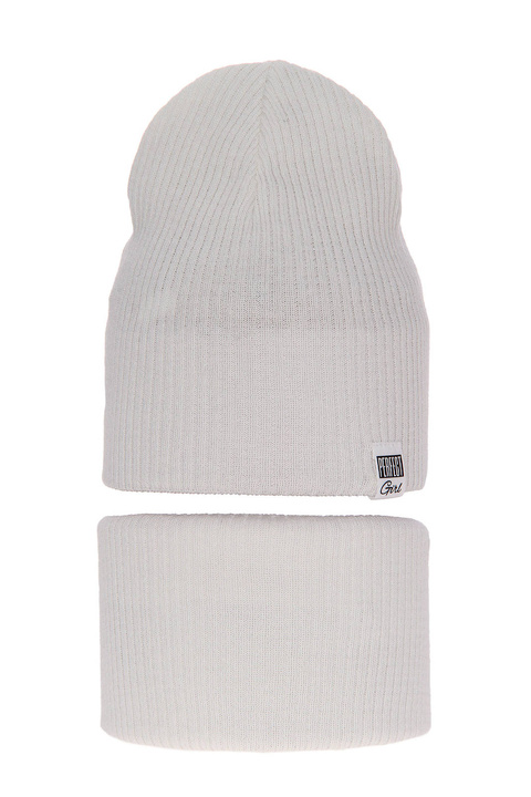 Осенне-весенний комплект для девочки: шапочка и дымоходный крем Farinka