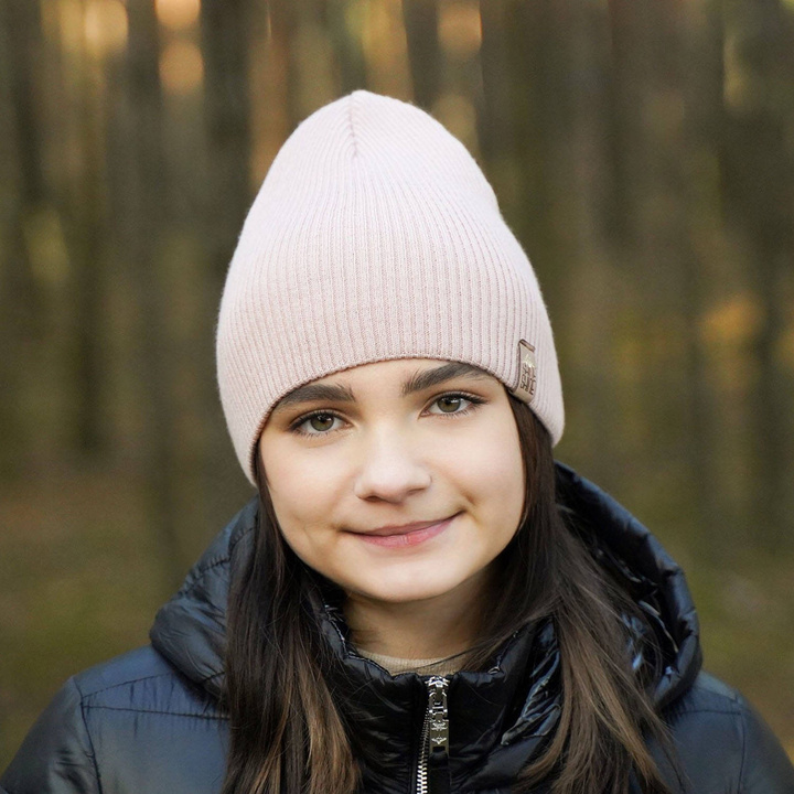 Зимняя манишка для девочек розовая Elvina
