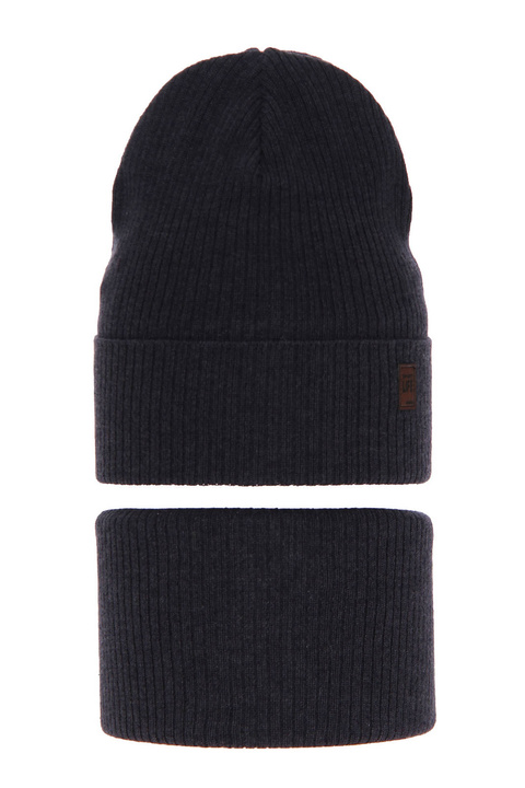 Осенне-весенний комплект для мальчика: шапочка и плащик темно-синего цвета Дракончик