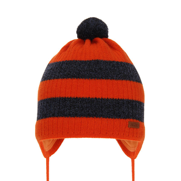 Осенне-весенняя шапочка для мальчика оранжевая Magik
