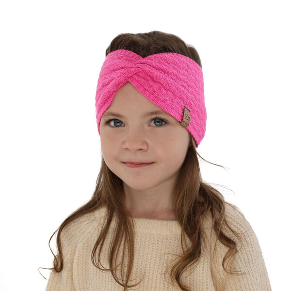 Осенняя/весенняя повязка на голову для малышки розовая Goya